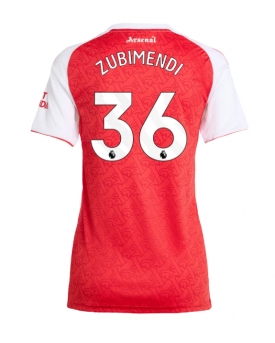 Arsenal Martin Zubimendi #36 Maglia Gara Casa Repliche 2025-26 Donna Maniche Corte